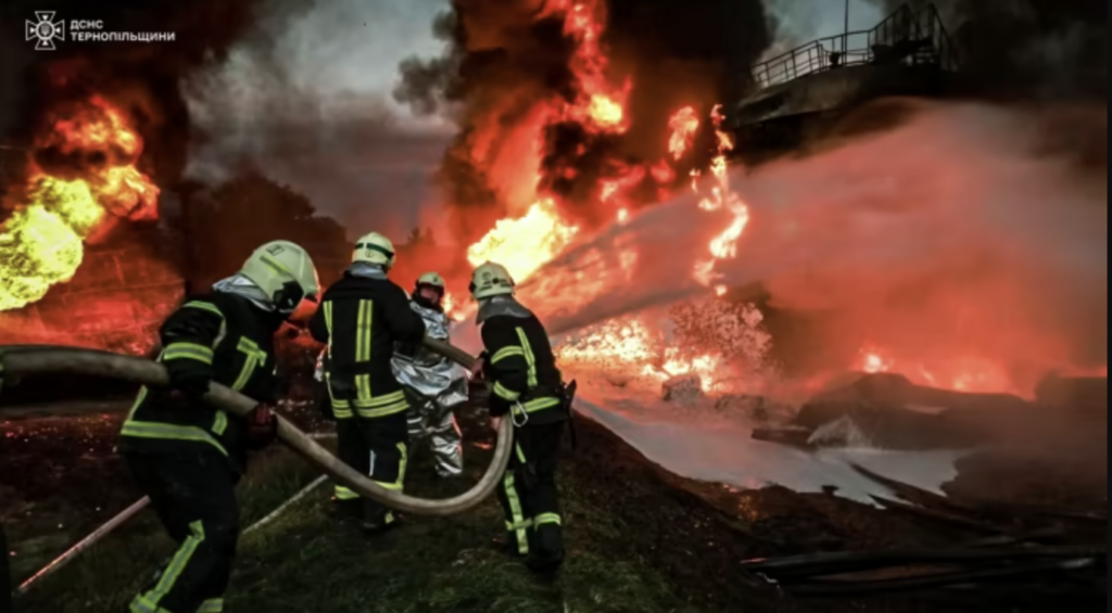 Ракетний удар по промисловому об'єкту в Тернополі