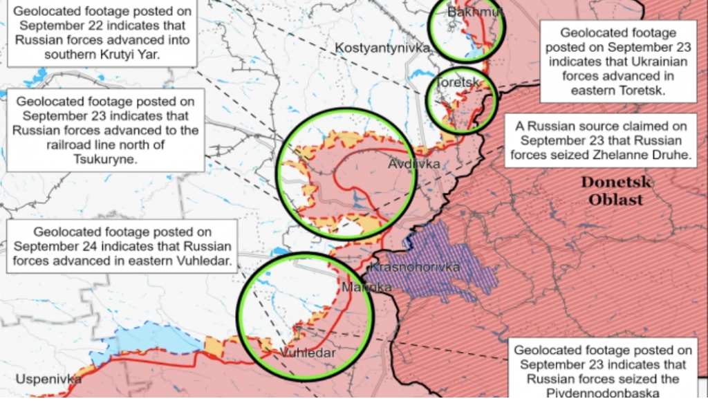 Російські наступи під Вугледаром і Покровськом спрямовані на розтягнення українських сил штаб инфо