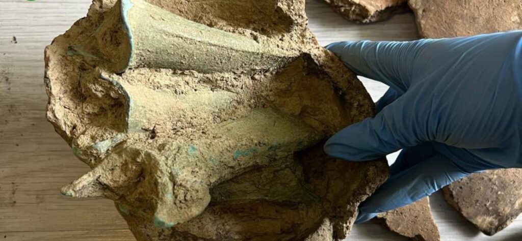 бронзові сокити в керамічному горщику