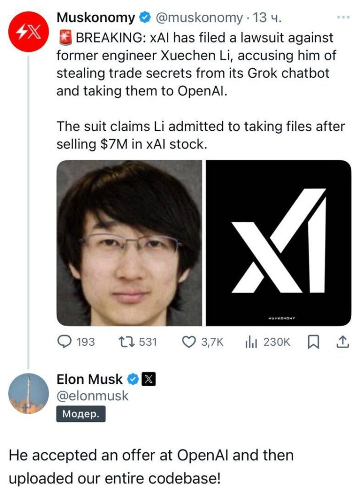 Ілон Маск Grok OpenAI суд — Штаб.інфо