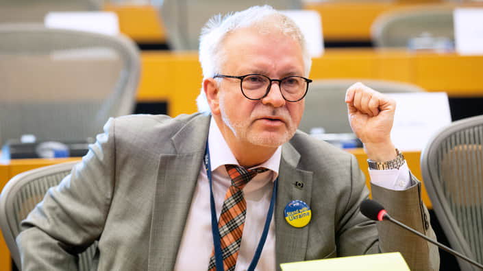 Фото Європейського парламенту Від 2022 року Міхаель Галер є доповідачем з України у Європейському парламенті