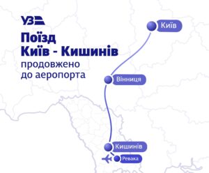 «Укрзалізниця» запускає новий рейс з Києва до аеропорту Кишинева