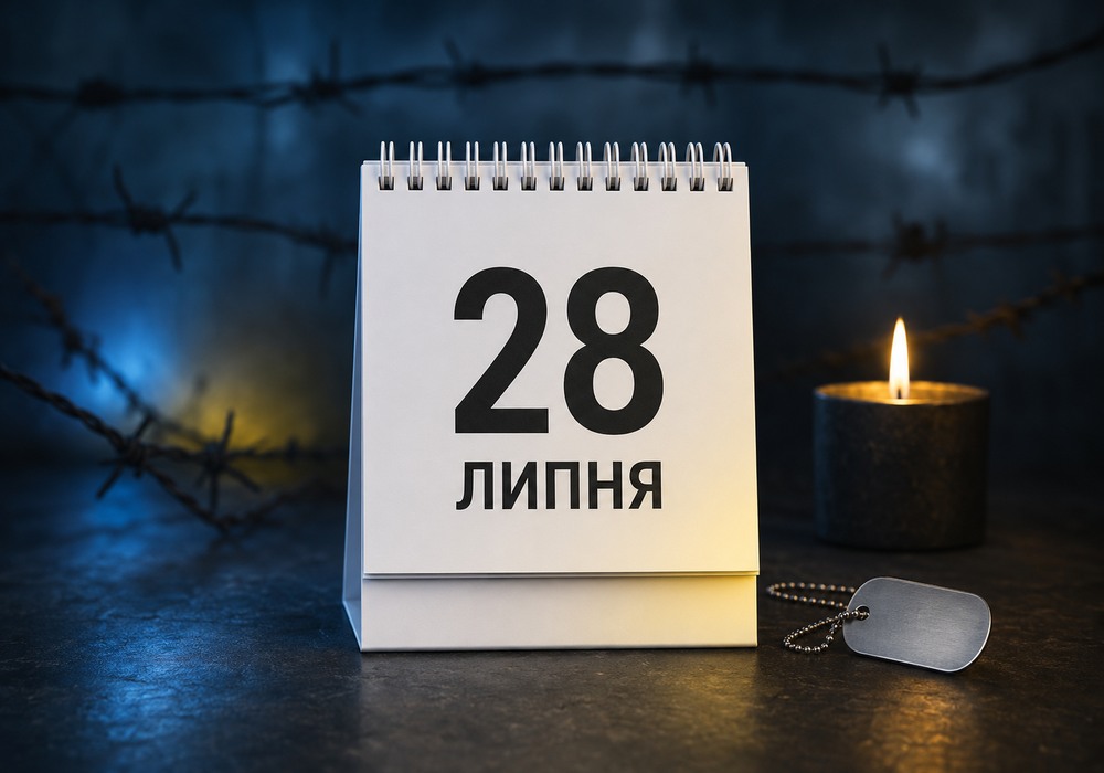 Календар 28 липня, свічка та військовий жетон до дня пам’яті українців, загиблих у полоні