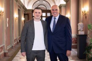 Михайло Федоров і міністр оборони Італії Гвідо Крозетто під час зустрічі