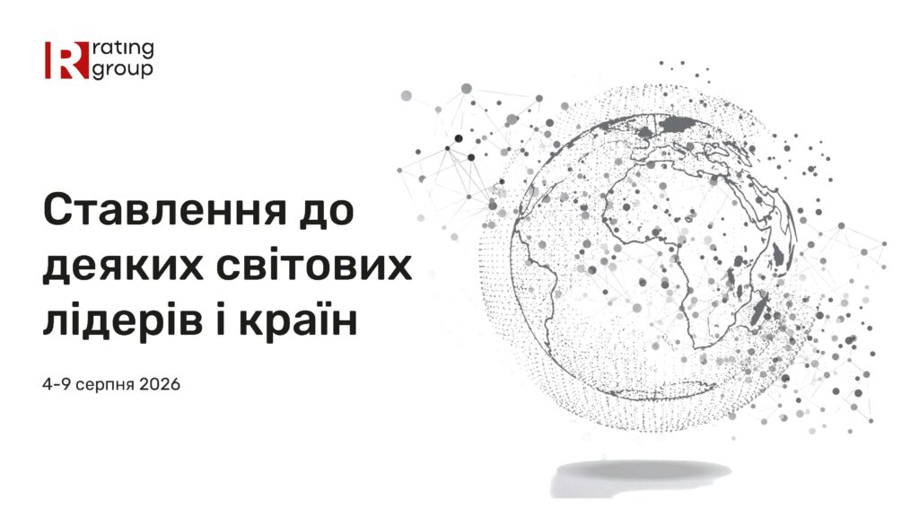 Результати опитування Rating Group про ставлення українців до світових лідерів у серпні 2026 року