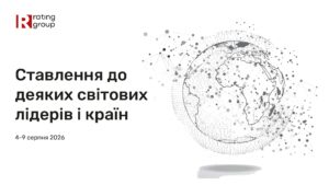 Результати опитування Rating Group про ставлення українців до світових лідерів у серпні 2026 року