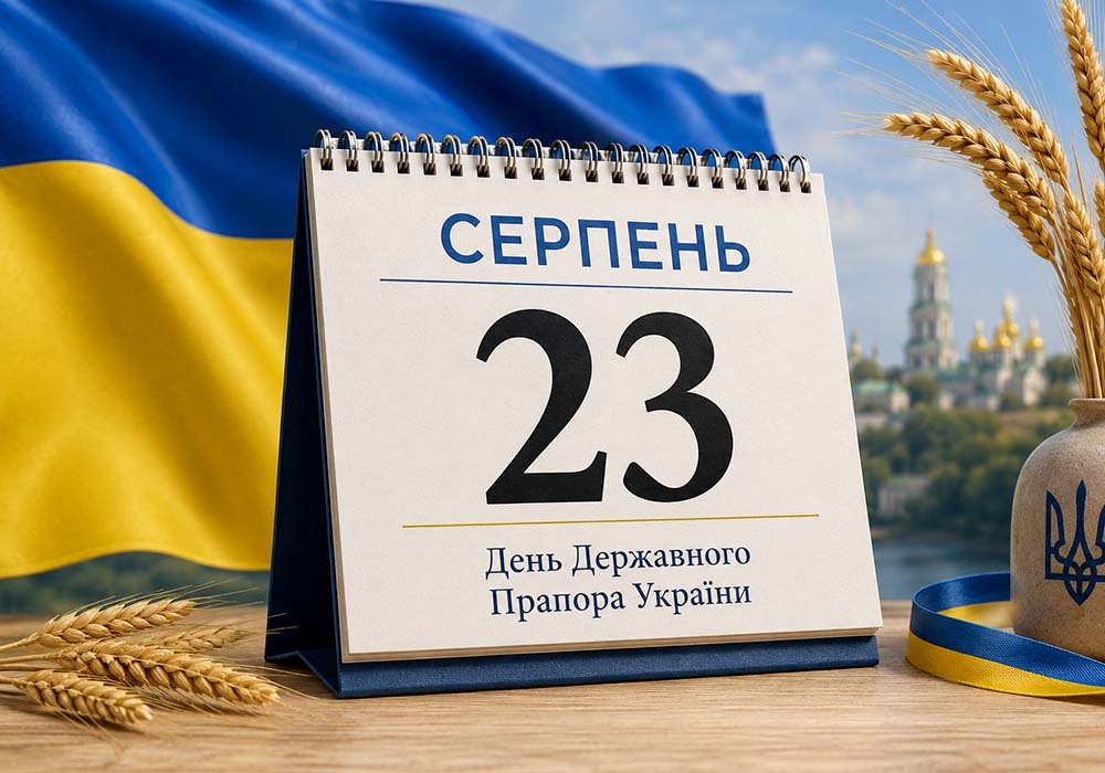 Календар 23 серпня 2026 року — День Державного Прапора України