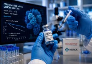 Moderna і Merck повідомили про прорив у створенні персоналізованої мРНК-вакцини проти раку Персоналізована мРНК-вакцина проти раку Moderna і Merck для лікування меланоми