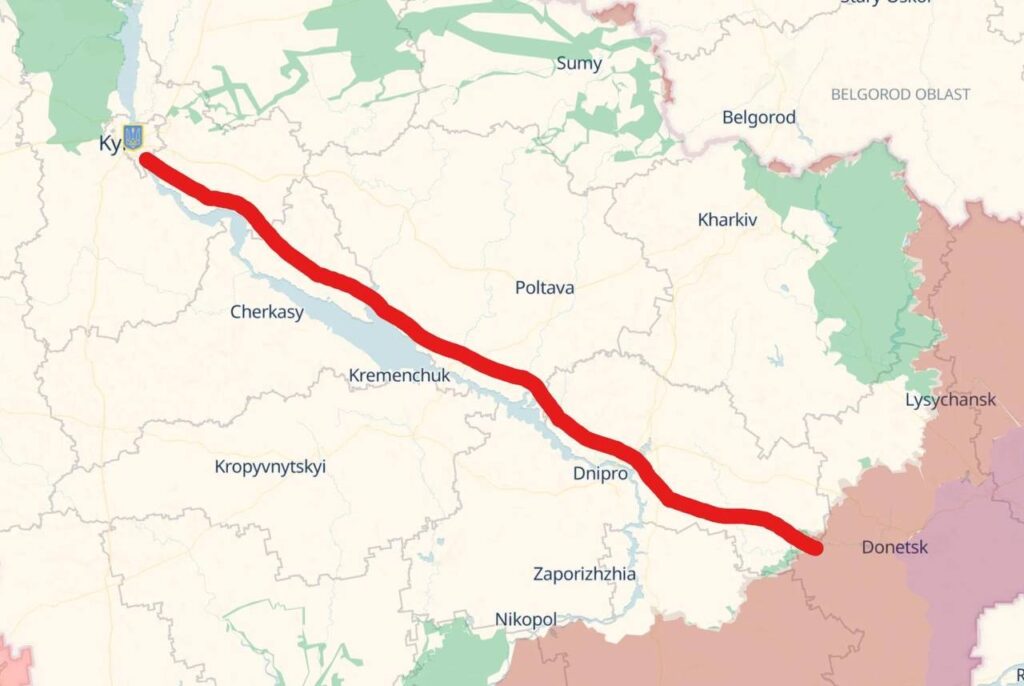 маршрут дрона до будівлі СБУ