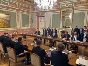 Зеленський, Віткофф і Кушнер під час переговорів у Києві 6 вересня 2026 року