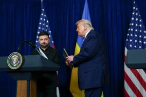 Володимир Зеленський і Дональд Трамп під час переговорів