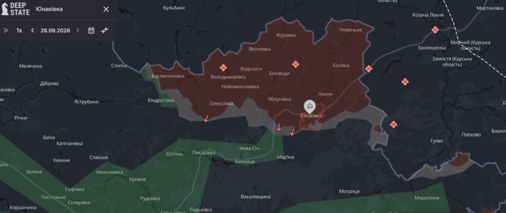 Ситуація на Сумщині та лінія бойових дій поблизу українсько-російського кордону