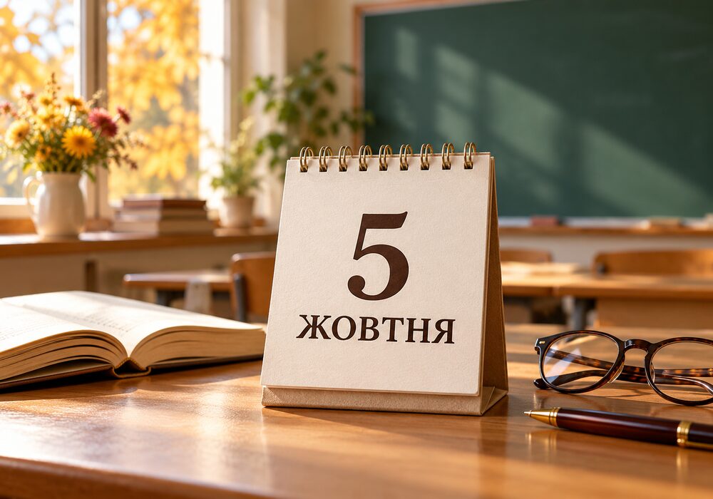 Календар із датою 5 жовтня 2026 року до Всесвітнього дня вчителя