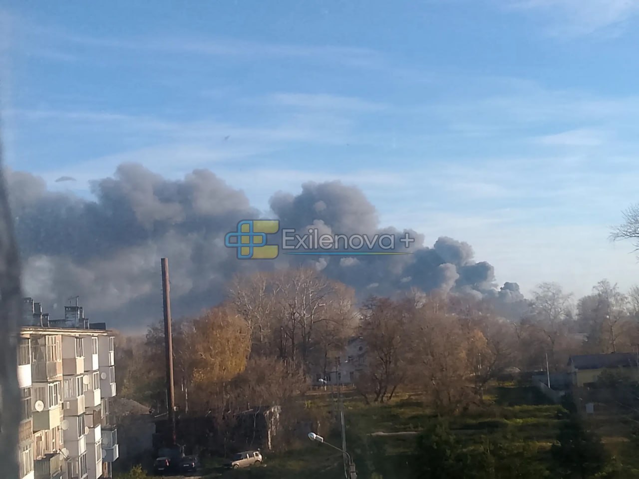 Пожежа на хімзаводі «Азот» у Новомосковську Тульської області після атаки дронів 28 жовтня 2026 року