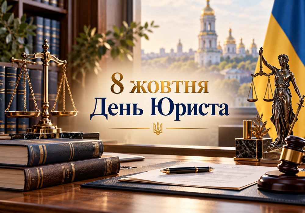 Привітання з Днем юриста України 2026 — листівка до 8 жовтня