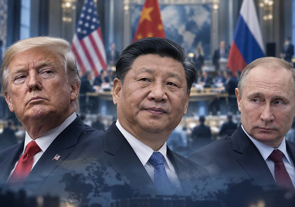 Дональд Трамп, Сі Цзіньпін і володимир путін — можливі учасники тристоронніх переговорів щодо України