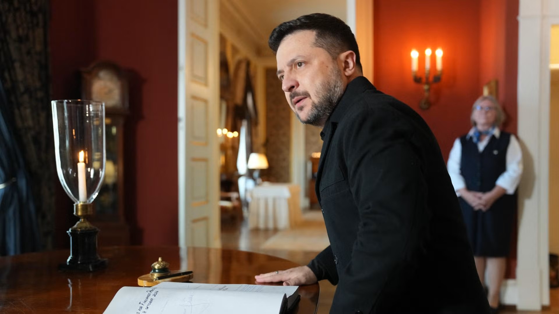 Президент України Володимир Зеленський під час онлайн-виступу в Інституті Гудзона 23 жовтня 2026 року