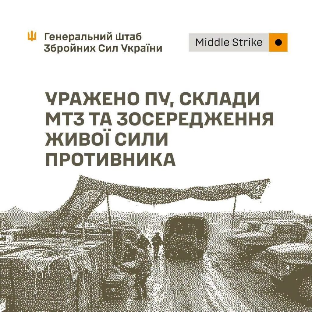 Українські військові завдали ударів по складах, пункту управління та ремонтному підрозділу російської армії