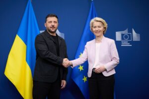 Володимир Зеленський та Урсула фон дер Ляєн під час зустрічі