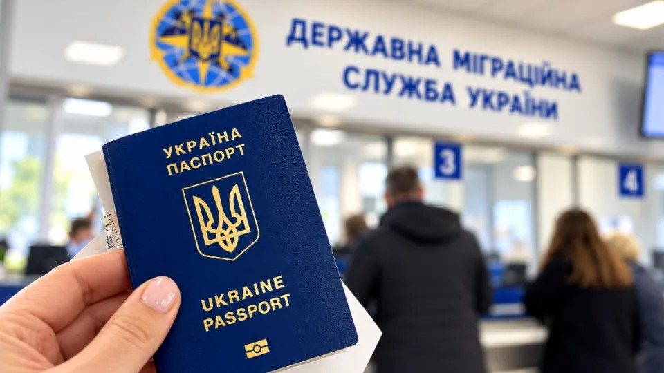 Закордонний паспорт України поруч із ДМС
