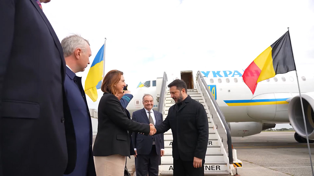 Президент України Володимир Зеленський під час робочого візиту до Брюсселя