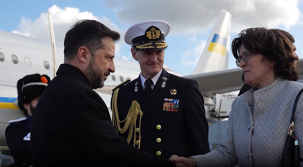 Президент України Володимир Зеленський під час робочого візиту до Нідерландів.